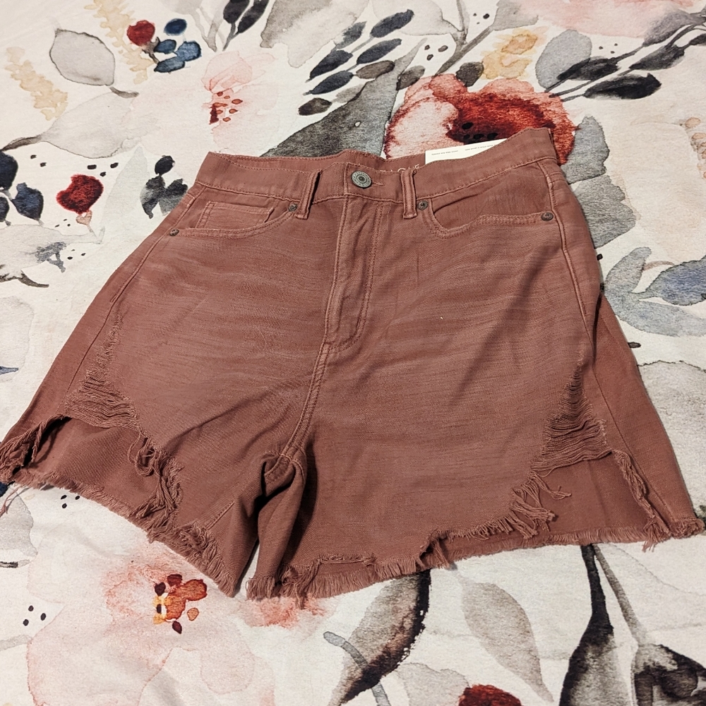 Size 6 NWT American Eagle Highest Rise Mom Shorts Pink